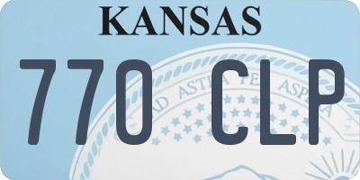 KS license plate 770CLP