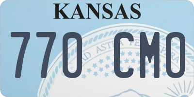 KS license plate 770CMO