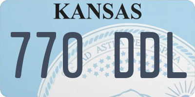 KS license plate 770DDL