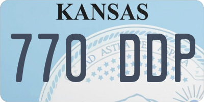 KS license plate 770DDP