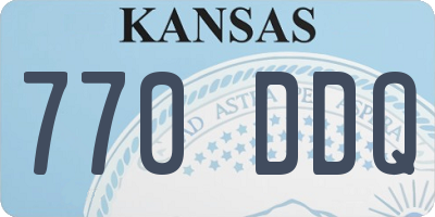 KS license plate 770DDQ