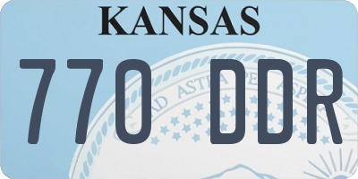 KS license plate 770DDR