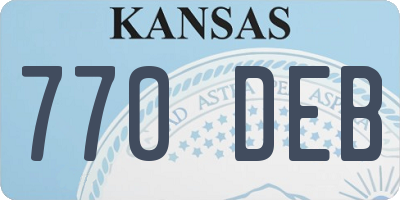 KS license plate 770DEB