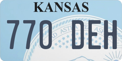 KS license plate 770DEH