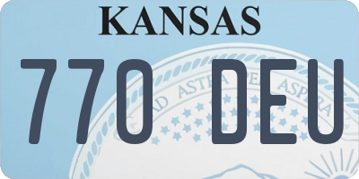 KS license plate 770DEU