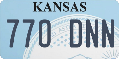 KS license plate 770DNN