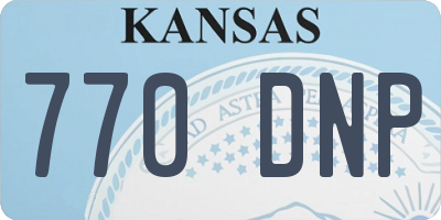 KS license plate 770DNP