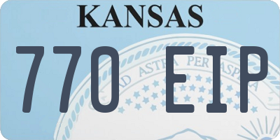 KS license plate 770EIP