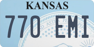 KS license plate 770EMI