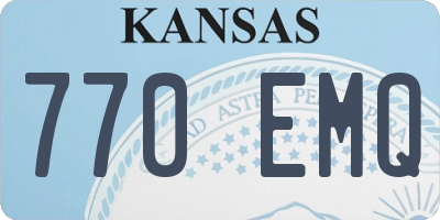 KS license plate 770EMQ