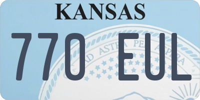KS license plate 770EUL