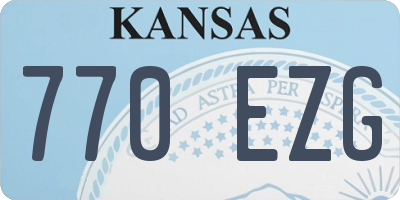 KS license plate 770EZG