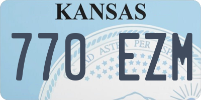 KS license plate 770EZM