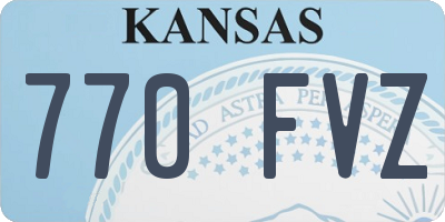 KS license plate 770FVZ
