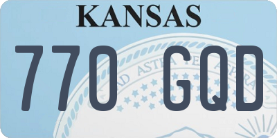 KS license plate 770GQD