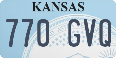 KS license plate 770GVQ