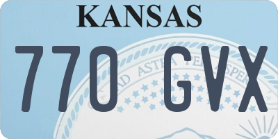 KS license plate 770GVX