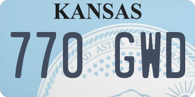 KS license plate 770GWD