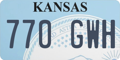 KS license plate 770GWH