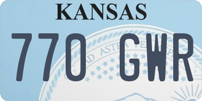KS license plate 770GWR