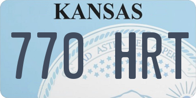 KS license plate 770HRT