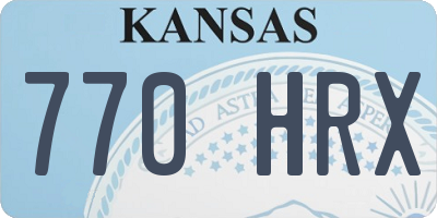 KS license plate 770HRX