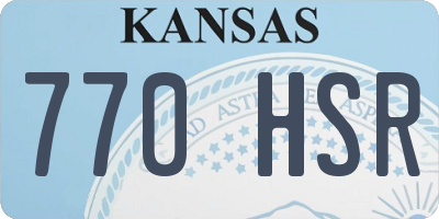 KS license plate 770HSR