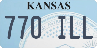 KS license plate 770ILL