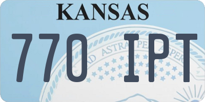 KS license plate 770IPT