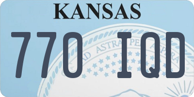 KS license plate 770IQD