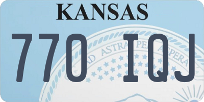 KS license plate 770IQJ