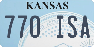 KS license plate 770ISA