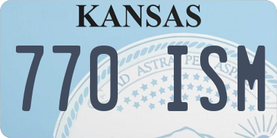 KS license plate 770ISM