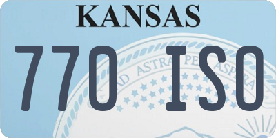 KS license plate 770ISO