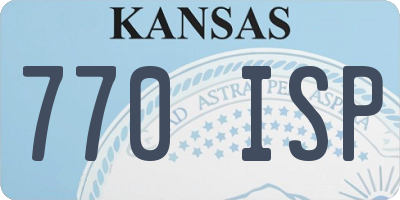 KS license plate 770ISP