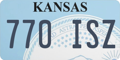 KS license plate 770ISZ