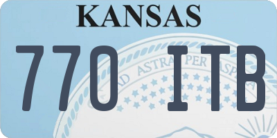 KS license plate 770ITB