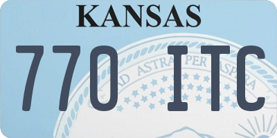 KS license plate 770ITC