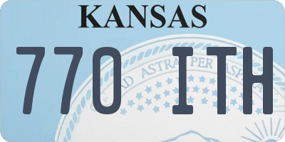 KS license plate 770ITH