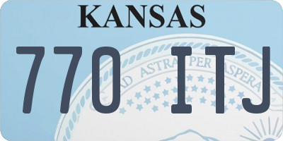 KS license plate 770ITJ