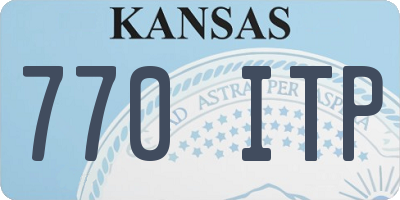 KS license plate 770ITP