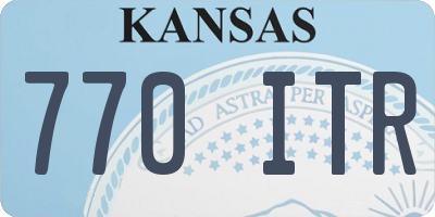 KS license plate 770ITR