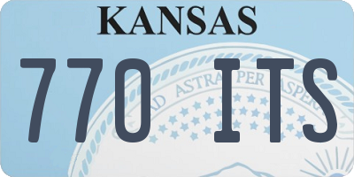 KS license plate 770ITS