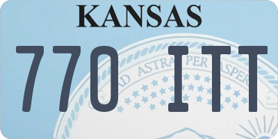 KS license plate 770ITT