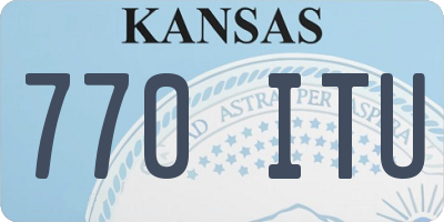 KS license plate 770ITU