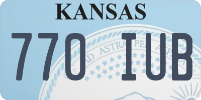 KS license plate 770IUB