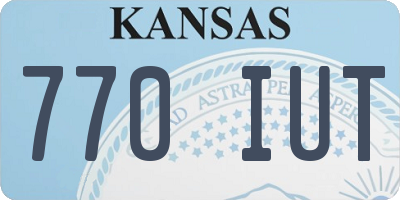 KS license plate 770IUT