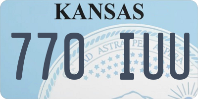 KS license plate 770IUU