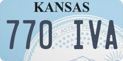 KS license plate 770IVA