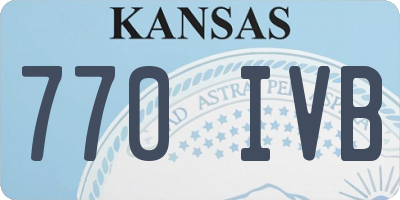 KS license plate 770IVB